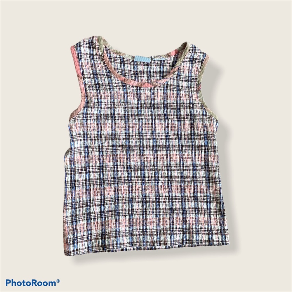 ~Cabin Creek multicolor plaid tank~
